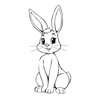 ai coloring page bunny