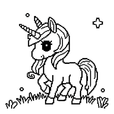 ai coloring page unicorn
